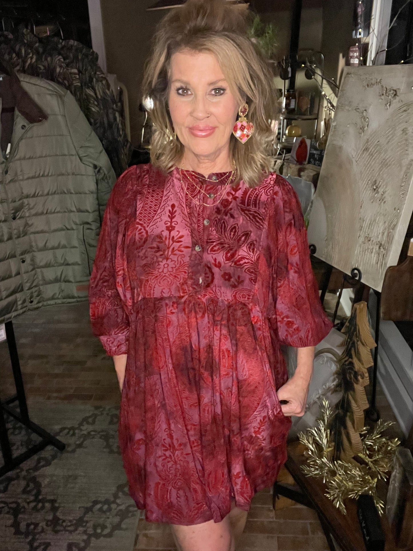 VELOUR HOLIDAY DRESS