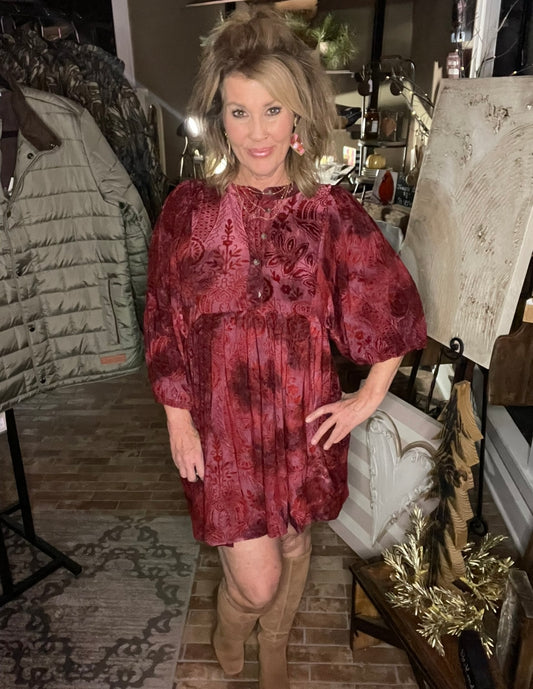 VELOUR HOLIDAY DRESS